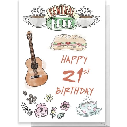 Friends Birthday 21st Greetings Card - Large Card