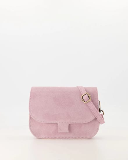 tas -roze/ lila -suède-crossbody