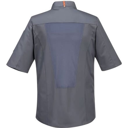 GGM Gastro (5 Stück) Kurzarm MeshAir Pro Kochjacke - Grau - Größe: M