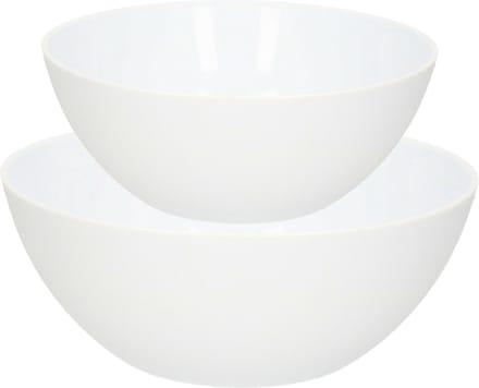 Plasticforte voedsel serveer schalen set - 8x stuks - kunststof - wit