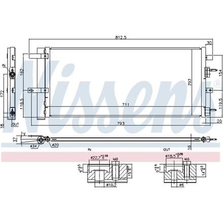 Condensator, airconditioning NISSENS 940626
