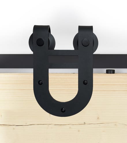 Schuifdeursysteem Hoefijzer – Zwart – Complete set – 200 cm rail (2x100 cm) – Industrieel design