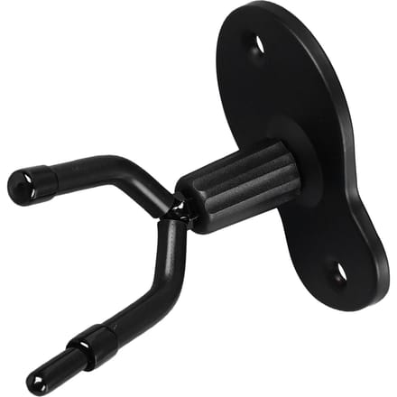 Vioolhanger IJzeren Basis Antislip Rubberen Pad Dubbele Kop Verstelbaar Wandmontage Viool Altviool Haak black