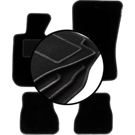 Complete set velours vloermatten voor: BMW 3 E30 cabriolet (1986-1993)