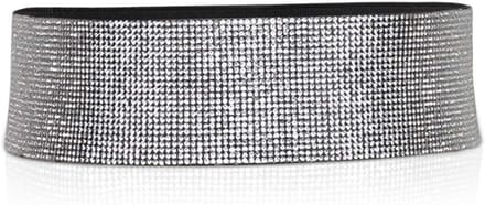 Elastische Taille Riem voor Vrouwen met Glanzende Diamant Strass Versiering en Comfortabele Pasvorm