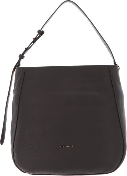 COCCINELLE Leren Schoudertas Lea Large Shoulderbag Bark Donkerbruin