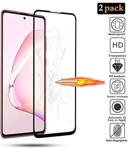 2x Full Cover Screenprotector Geschikt voor: Samsung Galaxy Note 10 lite - Screen protector - volledige glas - bescherming - beschermglas - ZT Accessoires