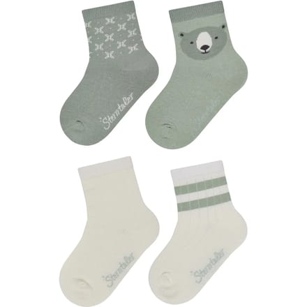 Baby Sokken 4-Pack Rib, Geo, Beer & Uni - Merkloos