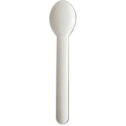 Papstar Pure wegwerpservies, lepel, L 155 mm, van FSC®-gecertificeerd papier, wit, 100 stuks