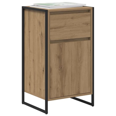 vidaXL - Dressoir - Artisanaal - eiken - 43 - x - 36 - x - 75,5 - cm - Bewerkt - hout