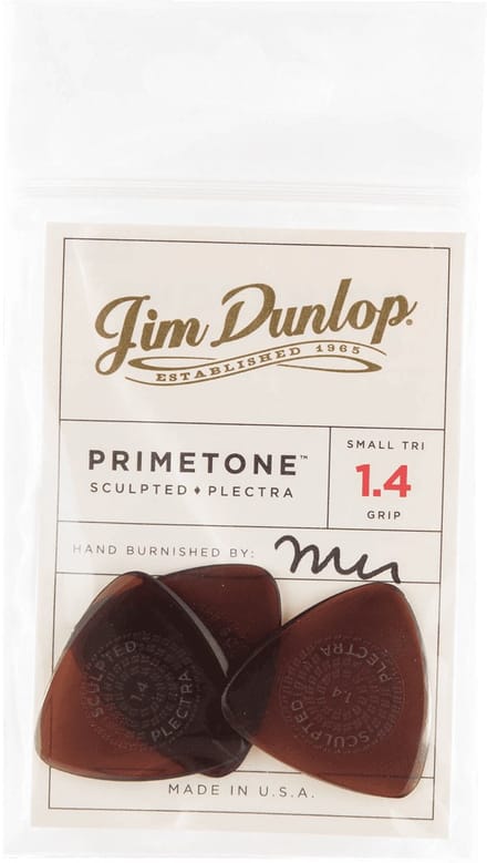 Jim Dunlop Primetone - Plectrums - Small Triangle Grip - Ultex 1,40 mm - Player's Pack 3 Stuks