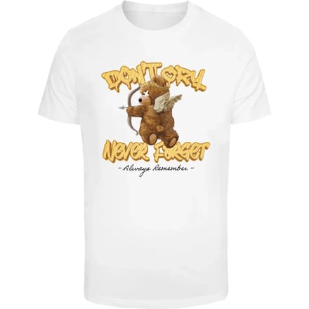 Mister Tee - Don't cry never forget Heren T-shirt - M - Wit