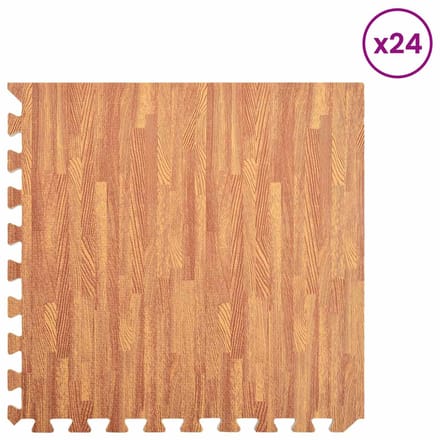 vidaXL - Zwemgrondmat - 24 - st - Hout - 8,64 - ㎡ - EVA - Schuim