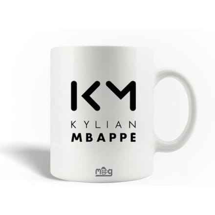 Mug - MANIACASE - Kylian Mbappé - Céramique - Noir - 30cl - Compatible lave-vaisselle