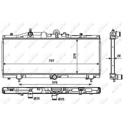 Radiator, motorkoeling NRF 53983