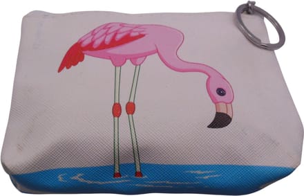 Toilettasje mini met flamingo lengte 13 cm breedte 10 cm