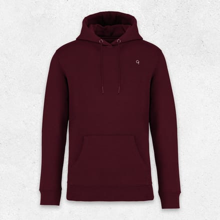 G-TOWN - Funky Monkey Hoodie Heren – Regular Fit – Dark Cherry – Maat M