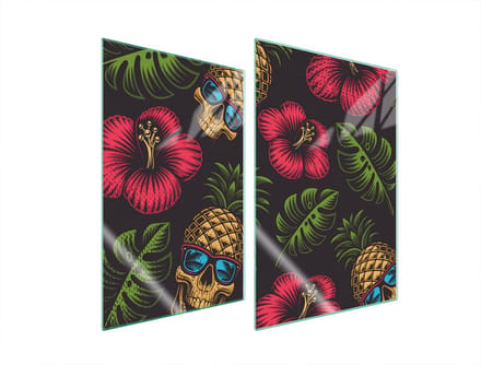 TMK ArtDeko - Snijplank - 35x52 cm - Glas - Ananas Ontwerp