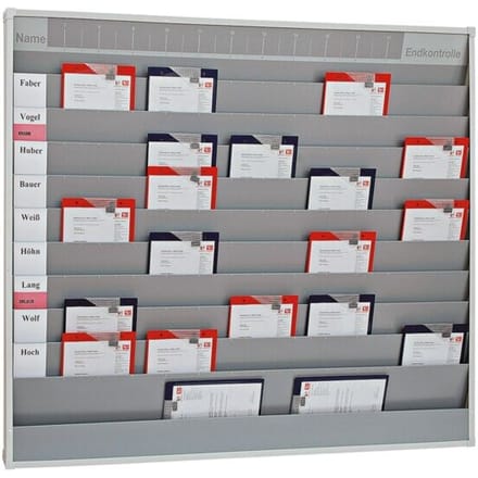 Werkorder planbord met 5 rijen en 10 sleuven (101575)