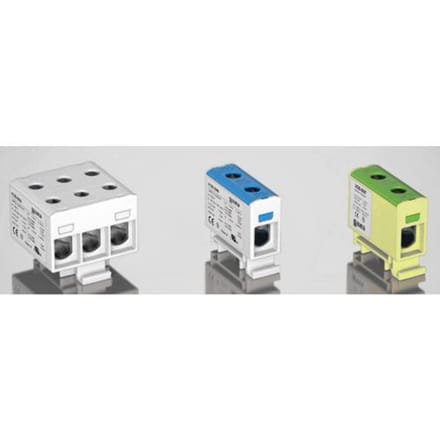 Ouneva Group VC05-0139 Verdeelblok Schroeven Grijs, Blauw, Geel-groen 1 stuk(s)
