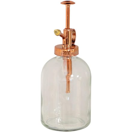 Esschert Design plantenspuit/vernevelaar - helder glas/koper - 19 cm