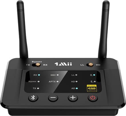 1Mii B03Pro Bluetooth 5.3 Zender/Ontvanger met AptX HD Low Latency voor TV en Stereo-installatie