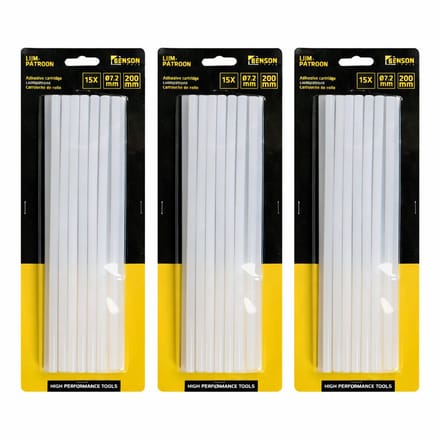 Benson Lijmpatronen 8x200 mm - 45x - transparant - voor standaard lijmpistool