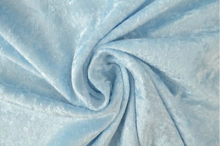 40 meter velours de panne - Lichtblauw - Crushed velvet - 150cm breed