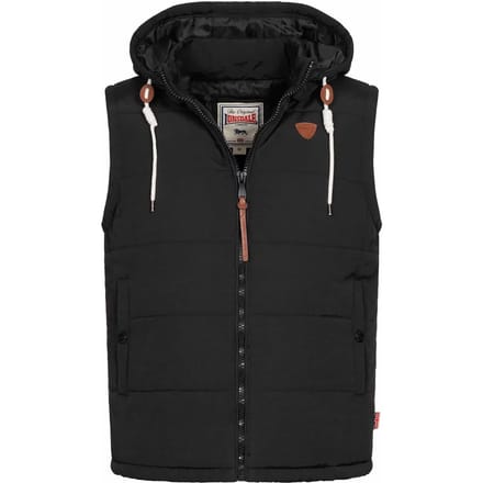Lonsdale Winterjacke Polmear Weste mit Kapuze normale Passform Black-L