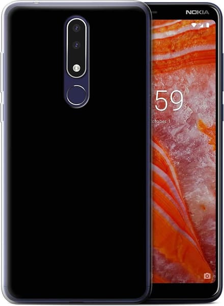 Silicone hoesje Geschikt voor: Nokia 3.1 Plus -  zwart