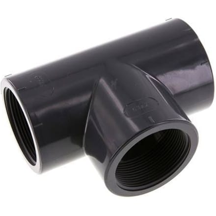 T-koppeling Rp2'' Pvc-u EN 1452-3 16 bar (224.8psi)