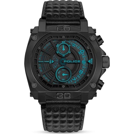Police PEWGF0040001 - Horloge - Leer - Zwart - 45 mm