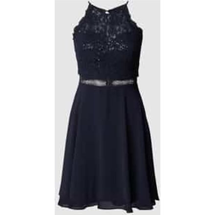 Knielange cocktailjurk met pailletten
