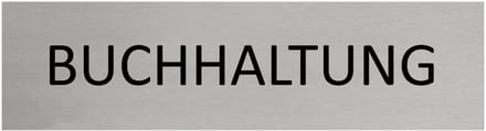 CombiCraft Aluminium Deurbordje "Buchhaltung " 165x45mm met tape