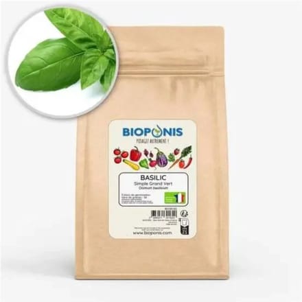 Voeding voor de moestuin Bioponis Basilic Simple Grand Vert (x5)