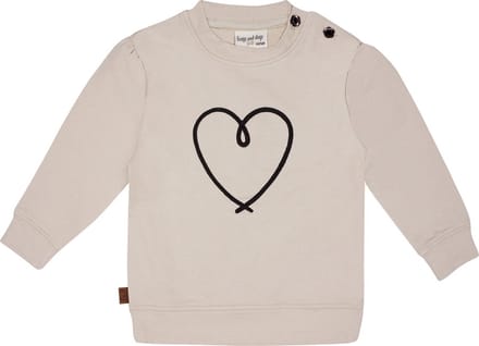 Frogs and Dogs - Heart Sweatshirt | Beige - Katoen - Maat 68