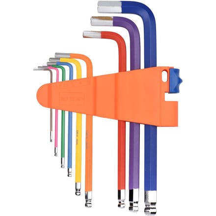 18PCS Multicolour L-sleutelset Metrisch Ster Lange Arm Bal Einde Inbussleutelset Chroom Vanadium Staal Hex Key Set orange