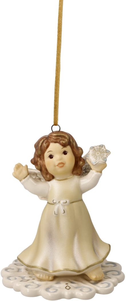 Goebel - Kerst | Kersthanger Engel Winterplezier | Aardewerk - 7cm - 2025