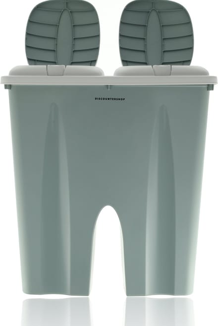 Afvalemmer 50 Liter (2x 25L) - Groene Duobin afvalbak -Afvalscheiding - Luxe Prullenbak