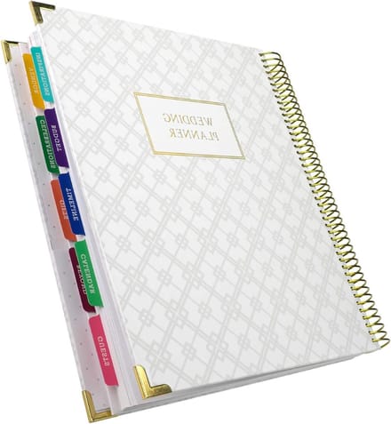Bruiloft Planner - Trouwplanner Organizer - Bruiloft Plannen - 18 Maanden OngeДата - 9x11 Inch - Wit