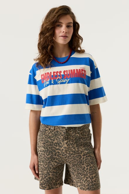 Yezz t-shirt gestreept