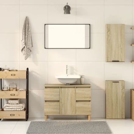 vidaXL - Badkamerkast - wandgemonteerd - 32x20x67 - cm - sonoma - eikenkleurig