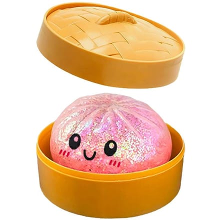 3 soorten Glitter Dumpling Glitter Dumpling Squishy met Doos Dumplings Sensorisch Knijpspeelgoed voor Stressverlichting