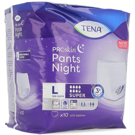 Tena Proskin Pants Night Super Large - 1 pak van 10 stuks