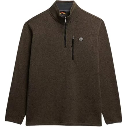 Superdry Half Zip Pullover Fleece Olive - Maat XXL - Heren - Quarter zip