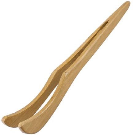 Houten Gebogen Tip Theetang - 7 Inch