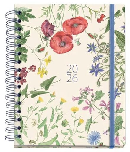 Weekplanner 2026 met Dubbele Spirale en Stickers - A5+ Formaat - Tuin Ontwerp