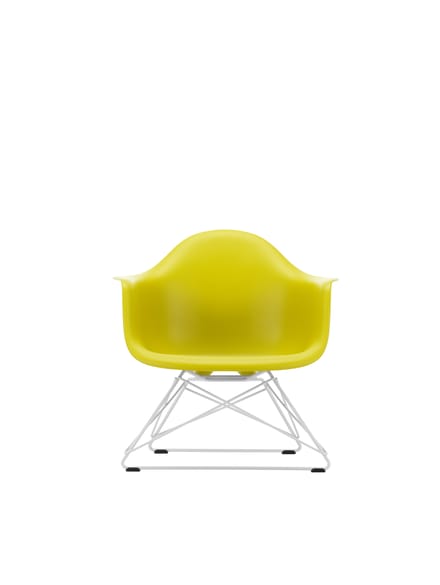 Vitra Eames Plastic Armchair LAR - mosterd RE - wit - mosterd RE