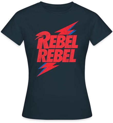 David Bowie Rebel Rebel Met Bliksem T-Shirt Dames
