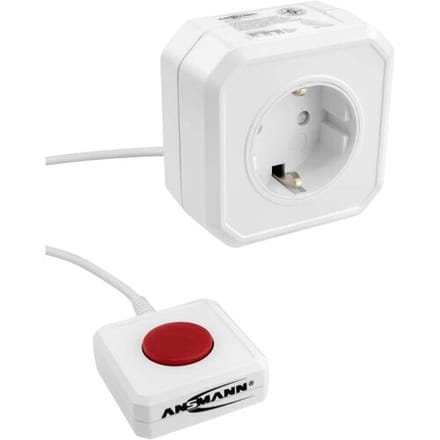 Ansmann 1260-0002 Energiezuinig stopcontact Wit Randaarde stekker 1 stuk(s)